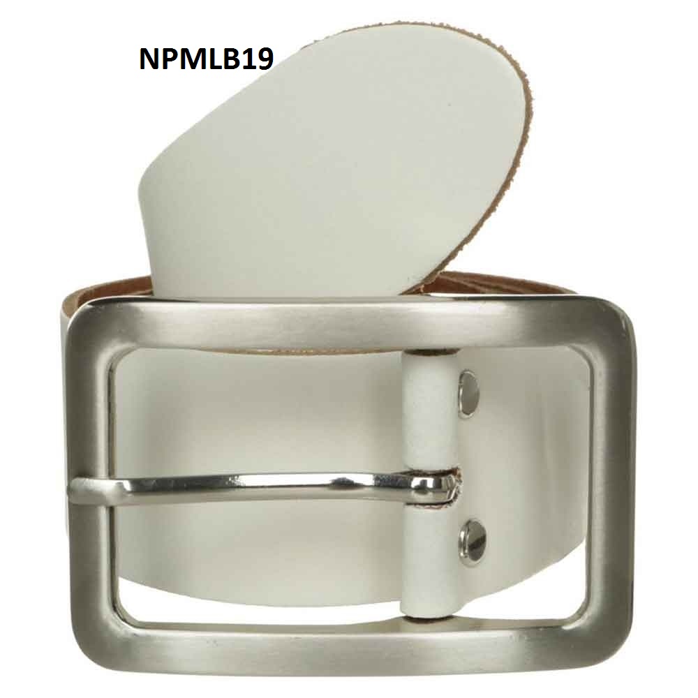 NPMLB19 - Leather Belt Cowhide Closure Buckle Length